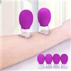 Generic 4 mini coppette facciali manuali per massaggi meridiani, sollevamento viso, gua sha, coppettazione sottovuoto per dragaggio e raschiatura dei meridiani (viola, 4 pezzi)