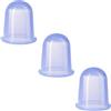 KongJies Set di 3 ventose per massaggio tradizionali in silicone per alleviare il dolore, colore: blu