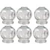 rukauf Set di 6 bicchieri da coppettazione ø 9 cm altezza 10 cm coppettazione in vetro (coppette) massaggio sottovuoto / tazza in vetro diametro 9 cm /
