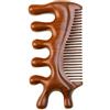 Fixleren Pettine da Massaggio in Legno, Pettine Raschiante, Pettine in Legno, Massaggiatore del Cuoio Capelluto, Strumento per Massaggio Alla Testa, Massaggio Alla Testa e Funzioni di Pettinatura dei Capelli i