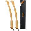 WARMLIFE Grattaschiena, 2 Pack Grattaschiena per Uomo e Donna, 17 Inch Curvo Bamboo Massaggiatore per la Cura Personale