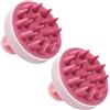 Hpbaggy 2 spazzole per massaggio del cuoio capelluto in silicone, per capelli bagnati e asciutti, per la pulizia e il relax, spazzola per shampoo, massaggiatore per la testa per tutti i tipi di capelli