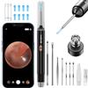Earglow 2 in 1 Otoscopio Fotocamera Tagliapeli Naso Pulitore Cerume 1080P HD 6 LED | Protezione AI Timpanica, IP67 Impermeabile, iOS/Android, Kit Pulizia Orecchie LED, sicuro rimozione cerume uso domestico