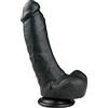 Easytoys - Pene Realistico con bellissima ghianda per il Real Feel - 20 cm - Nero - 100% PVC morbido senza ftalati - Super realistico sia al tatto che nella forma