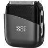 Yaskyly 2-in-1 Rasoio Elettrico Uomo con Testina Tagliacapelli, Rasoio Elettrico Barba Wet & Dry Regolabarba Uomo Mini Rasoio Portatile-IPX7 Impermeabile, Senza Fili, 3 Lame Flottanti, 90 Min, Ricarica Rapida