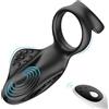 WARAO Silicone Massaggiatore Anello Vibrante Uomo per Il Pene Vibratori Wireless Sessuali Clitoride Punto g Dido Vibrante Donna Clitoride Vibrante Uomo per Il Pene Coppia Grande Prostata Stimolatore Coppie