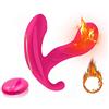 Simis Riscaldabile Vibratori Sessuali per Donna Indossabili Vibratore di Silicone con Telecomando Doppio Motore e 10 Modalità di Vibrazione per Clitoride Punto g e Stimolazione Massaggiatore Rosa
