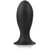 SXOVO Plug Anale Ovale con Ventosa Analesex Toy in Silicone Liquido Butt Plug Anale per Stimolazione Prostata Toys Sessuali per Donna Uomini Coppie (XL,Nero)