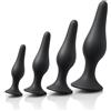 FITCUP YMTECH Butt plug set, Plug Anale con forte ventosa, tappi anali per il massaggio alla prostata e sesso anale - 4 taglie (Ø 25mm, Ø 30mm, Ø 35mm, Ø 40mm)