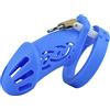 MKGMYGZ Chastity Cage Uomo Silicone Sissy Gabbia Pene Bdsm Cintura Castità Maschile Per Giochi Erotitici Sexy Per Coppie (Long,Blue)
