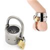 WALY-SEXME Barella a sfera con Punte Anello del pene/Anello del Testicolo Anello per rubinetto in Acciaio Inossidabile CBT - Peso del testicolo - Anello con Lucchetto Pene Sadomaso Bondage Giocattoli Sessuali