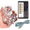 WALY-SEXME Elettrostimolazione Scrotum Ring Cock Ring Pene/Testicolo/Scrotum Bondage Chastity Custodia in Silicone Scroto Anelli del Pene Ritardare L'eiaculazione Erezione Giocattoli Erotici per Uomo