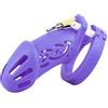 MKGMYGZ Chastity Cage Uomo Silicone Sissy Gabbia Pene Bdsm Cintura Castità Maschile Per Giochi Erotitici Sexy Per Coppie (Long,Purple)