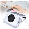 GMSLuu 65w chiodo aspirapolvere aspiratore per unghie grande aspirazione rettifica polvere per unghie rimozione del chiodo silenzioso polvere chiodo salone uso professionale bianco