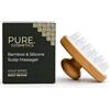 PURE. COSMETICS Massaggiatore ecologico in bambù e silicone, spazzola per cuoio capelluto, spazzola per shampoo, spazzola per oliatura per uomini e donne. Massaggiatore esfoliante per la testa.