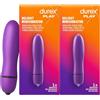 Durex 2x Durex Delight Minivibrator Massaggiatore Personale Portatile e Silenzioso con Superficie Liscia e Batteria - 2 Confezioni