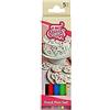 FunCakes Food Pen Colori Primari Set/5: Pennarello Alimentare, für dicke und dünne Linien, Essbarer Stift für Kekse, Kuchen, Fondant und mehr, ideal zum Personalisieren, Halal-zertifiziert