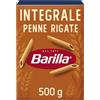 Barilla Pasta Penne Rigate Integrali, 500 g | Pasta Corta di Semola Integrale di Grano Duro