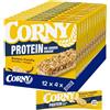 Corny Protein Gusto Banana e Vaniglia - Barrette ai Cereali e Proteine, 24% di Proteine, Senza Zuccheri Aggiunti - Confezione da 12 Scatole x 4 Barrette da 25 g (48 Unità)