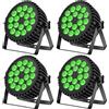 FARO PAR LED 200W 18LED RGBW 8CH LUCI STROBOSCOPICHE PER FESTE 4PCS