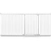 Safetots Cancelletto di Sicurezza Elite Extra Alto, 225cm - 234cm, Bianco Opaco, Extra Alto con 96.8cm di Altezza, Cancelletto di Sicurezza a Pressione per Scale, Barriera di Sicurezza