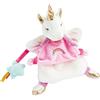 Doudou et Compagnie - Doudou Marionetta a mano Licorna - 25 cm - Rosa/Bianco - Lucie La Licorne - DC3320