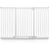 Safetots Cancelletto di Sicurezza Elite Extra Alto, 161cm - 170cm, Bianco Opaco, Extra Alto con 96.8cm di Altezza, Cancelletto di Sicurezza a Pressione per Scale, Barriera di Sicurezza