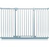 Safetots Cancelletto di Sicurezza Elite Extra Alto, 161cm - 170cm, Grigio Opaco, Extra Alto con 96.8cm di Altezza, Cancelletto di Sicurezza a Pressione per Scale, Barriera di Sicurezza