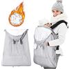 Orzbow Cover Marsupio Neonato, Orso Grigio Chiaro | Cover Babywearing Invernale, Coperta Marsupio Neonato Universale, Parte Superiore Staccabile, Cerniera Inferiore e Tasca