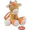 Nattou Peluche con Attività, Cotone e Velour, Con Musica e Anello da Dentizione in Silicone, Mucca Mila, Ca. 30 cm, Mila, Zoe e Lana, Beige