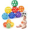 MCGMITT Set di Palline Sensoriali per Bambini - 8 pz Giocattoli Montessori in Silicone Morbido per Bebè 6-12 Mesi, Palline Colorate da Mordere & Afferrare, Giocattolo Educativo per Sviluppo Motorio