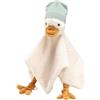 Sterntaler Foulard peluche consolatore medio anatra Edda Lou con berretto e anello in silicone per ciuccio, aiuto per addormentarsi per ragazzi e ragazze