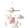 Generico Giostrina Per Bebè Bear Cloud Star - Ornamento Da Appendere Alla Culla, Succhietto Girevole, Decorazione Estetica Per La Cameretta | Camera Da Per Bambini In Età Prescolare Per Bambine E Bambini