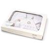 T&R BABY Set lenzuolino 3 pz culla lettino da ricamare con inserti in san gallo (bianco)