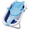 Neonvyn Seggiolino da bagnetto per bambini, rete di supporto per vasca da bagno regolabile a cinque punti, blu