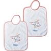 Coccole - Set Materna 2 Bavaglini Personalizzati con Nome in Cotone Anallergico - Set Asilo Personalizzato con Nome - Bavaglino Personalizzato Elicottero Rosso