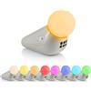 Motorola Nursery - S1 Luce notturna e suono rilassante per neonati, Suoni rilassanti e ninne nanne per bambini, Illuminazione morbida multicolore, Volume regolabile, Ricaricabile, USB-C