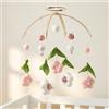 let's make Mobile a vento per culla, in legno, con api rosa, per fasciatoio e decorazione per la cameretta dei bambini, regalo per neonati (ape rosa)