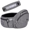 Bebamour Marsupio Pieghevole Ergonomico per 0-36 Mesi Baby Carrier Backpack (Light Grey)