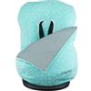 JYOKO KIDS Copertina + Sacco universali per Ovetto, navicella o lettino, seggiolino auto compatibile con Römer, per passeggino bebè neneonato fino a 14 mesi (Mint Sparkles, Cotone)