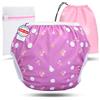 KIDVERSE pannolini acquatici baby costume da bagno 0-3 anni - pannolino piscina neonato regolabile e delicato sulla pelle - pannolino da nuoto con borsa e rete per lavaggio
