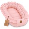 Totsy Baby Riduttore lettino neonato - 90x50 cm baby nest trasportabile per neonati nido culla pod cocoonababy babynest antisoffoco Rosa Sporco