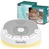LIONELO BabyNap Carillon Portatile 2 in 1 con Luce Notturna | 11 Colori, 20 Suoni e Ninne Nanne, Timer e Registrazione del Battito Cardiaco della Mamma Love Beat