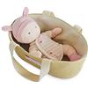 Doudou et Compagnie DC3624 , Poupon in tessuto con corpo rimovibile, 28 cm, colore Bianco/Rosa