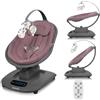LIONELO BLOSSOM Sdraietta a dondolo elettrica per bambini fino a 9 kg Sdraietta per bambini Schienale regolabile Dondolio naturale 5 velocità Seduta ergonomica Telecomando Bluetooth, 5 Melodie