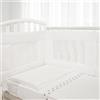 Babysanity - Paracolpi Lettino Ad Alta Traspirazione Dotato Di Sistema Baby Air Mesh Il Paracolpi Culla Morbido ma Consistente Garantisce al tuo Bambino un Ambiente Sicuro per la Nanna (Bianco)