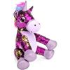Mousehouse Gifts Mousehouse - unicorno di peluche con paillette - viola - 29 cm