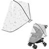 CAISYE Parapioggia Passeggino Universale - Copri Passeggino Universale - Telo Impermeabile Antipioggia Antivento - Copertura per Passeggino Bambini con Buona Ventilazione - Montaggio Facile - Trasparente