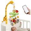 TUMAMA Mobile per Neonati 0 12 mesi, Giocattoli per Culla con Luci, Musica | Giocattolo da Letto a forma di Giraffa, con peluche Appeso, Proiettore, Mobile per culla Telecomandato, Regalo per Neonati