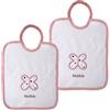 Coccole - Set Asilo Nido 2 Bavaglini Personalizzati con Nome in Cotone Anallergico - Set Asilo Personalizzato con Nome - Bavaglino Personalizzato Farfalla Rosa